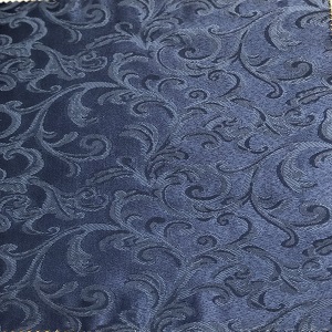 Navy damask fabric swatch